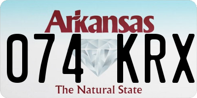 AR license plate 074KRX