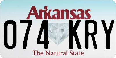 AR license plate 074KRY