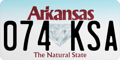 AR license plate 074KSA