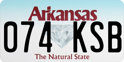 AR license plate 074KSB