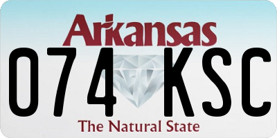 AR license plate 074KSC