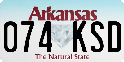 AR license plate 074KSD