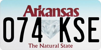 AR license plate 074KSE