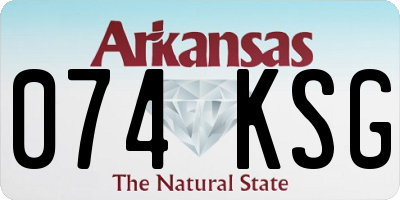 AR license plate 074KSG