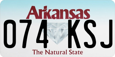 AR license plate 074KSJ