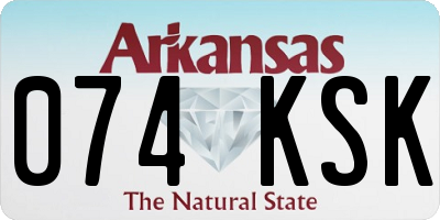 AR license plate 074KSK