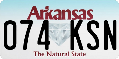 AR license plate 074KSN