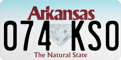 AR license plate 074KSO