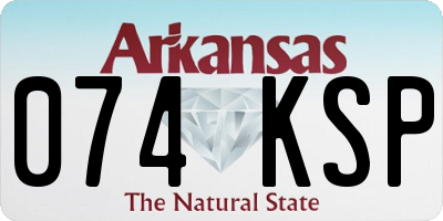 AR license plate 074KSP