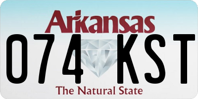 AR license plate 074KST