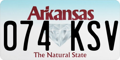 AR license plate 074KSV