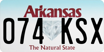 AR license plate 074KSX