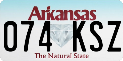 AR license plate 074KSZ