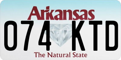 AR license plate 074KTD