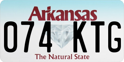 AR license plate 074KTG