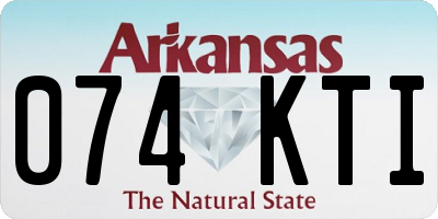 AR license plate 074KTI