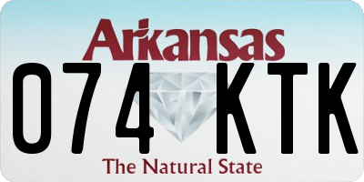 AR license plate 074KTK