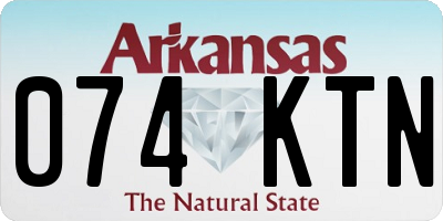 AR license plate 074KTN