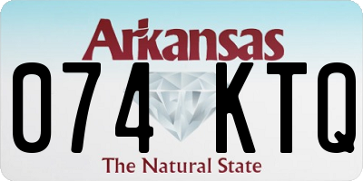 AR license plate 074KTQ