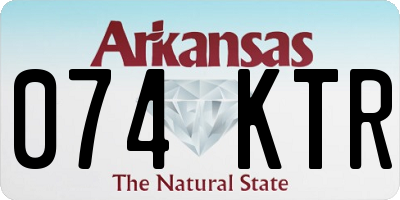 AR license plate 074KTR