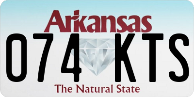 AR license plate 074KTS