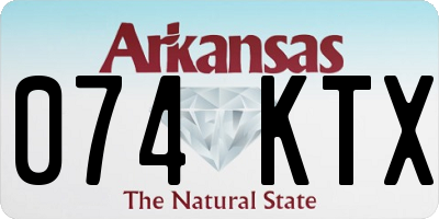 AR license plate 074KTX