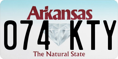 AR license plate 074KTY