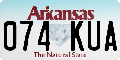 AR license plate 074KUA