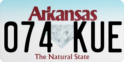 AR license plate 074KUE