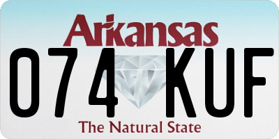AR license plate 074KUF