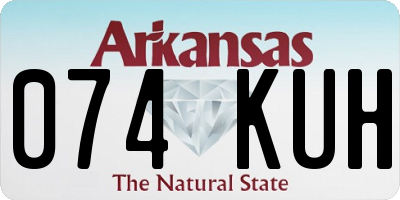 AR license plate 074KUH
