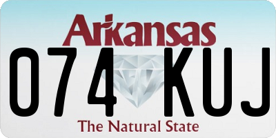 AR license plate 074KUJ