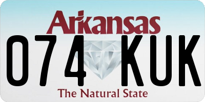 AR license plate 074KUK