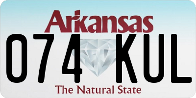 AR license plate 074KUL
