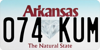 AR license plate 074KUM