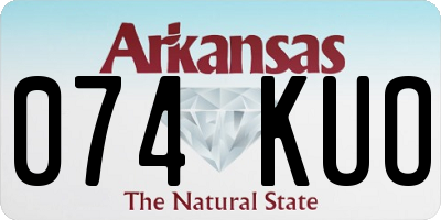 AR license plate 074KUO