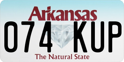 AR license plate 074KUP