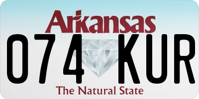 AR license plate 074KUR