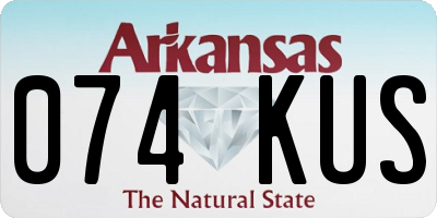 AR license plate 074KUS