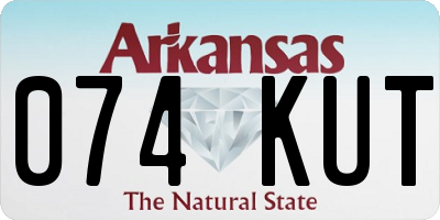 AR license plate 074KUT