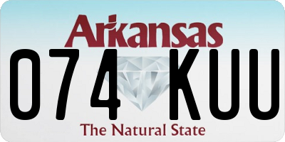 AR license plate 074KUU