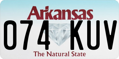 AR license plate 074KUV