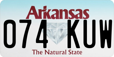AR license plate 074KUW