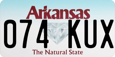 AR license plate 074KUX