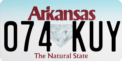 AR license plate 074KUY