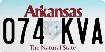 AR license plate 074KVA
