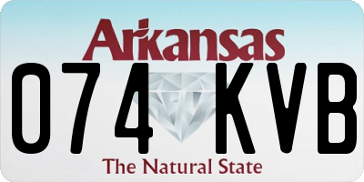 AR license plate 074KVB
