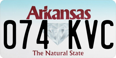 AR license plate 074KVC