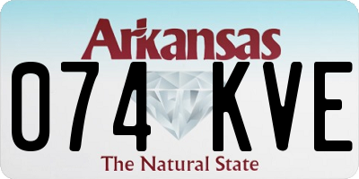 AR license plate 074KVE