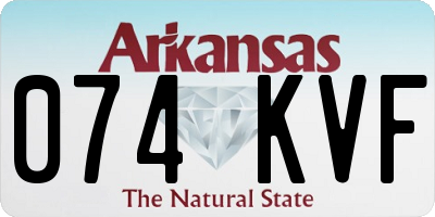 AR license plate 074KVF